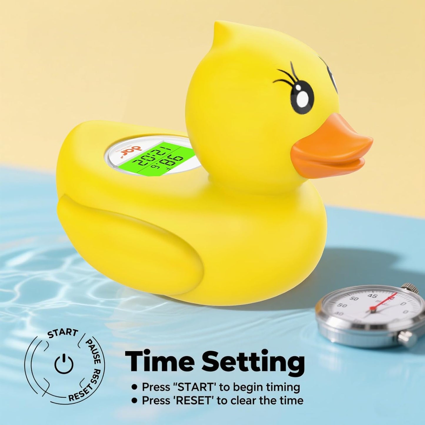 AquaVeilig Baby Bath Thermometer - Accurate Digital Water Temp Gauge
