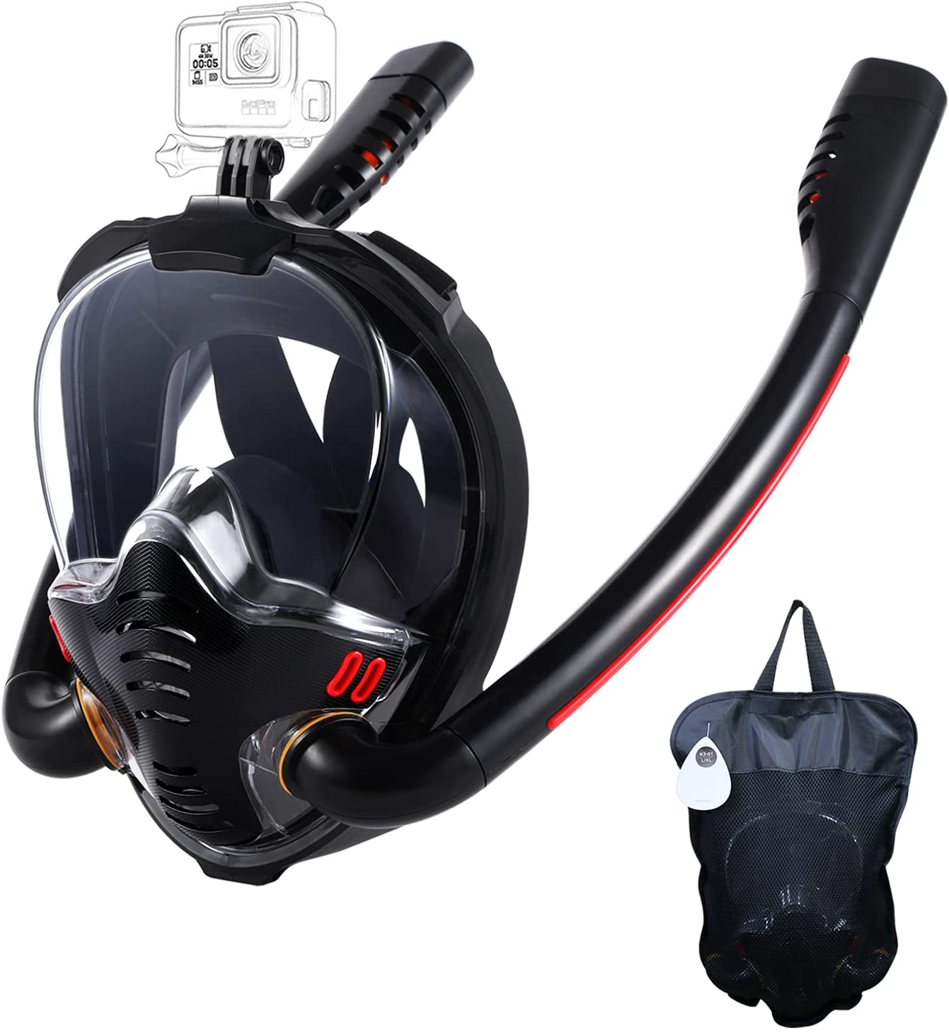 Clear Vision Snorkel Mask with Anti-Fog Coating