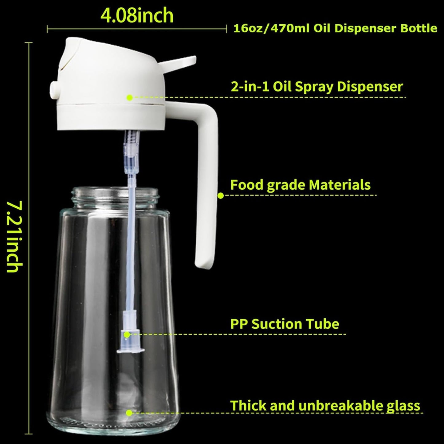 Easy Oil Sprayer Dispenser Bottle for Cooking