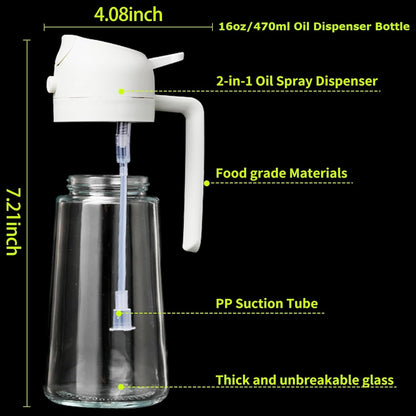 Easy Oil Sprayer Dispenser Bottle for Cooking