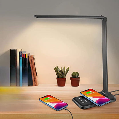 Compact LED Desk Light with USB Port and 5 Modes - Fesara