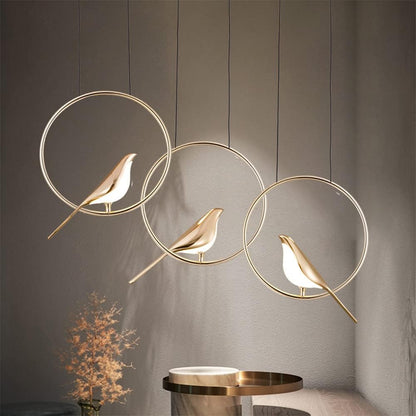 Colorful Bird Shaped Pendant LED Lamp