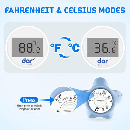 AquaVeilig Baby Bath Thermometer - Accurate Digital Water Temp Gauge