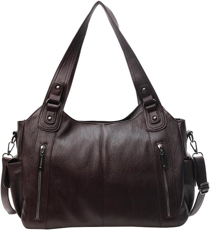 Fesara | Soft Faux Leather Tote Handbag