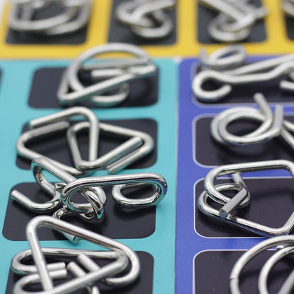 Intelligent Metal Brain Teaser Ring Set