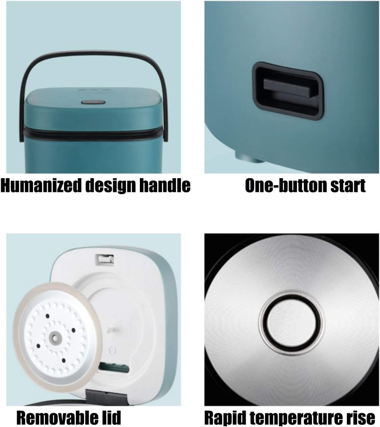 Small Electric Rice Cooker with Steam Function