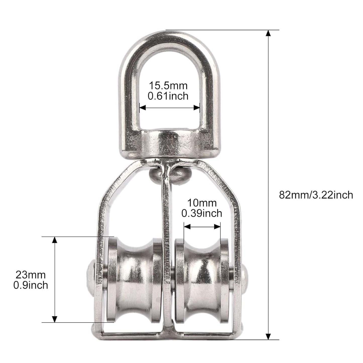 Durable Metal Rotating Pulley Block