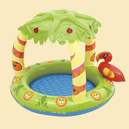 Portable Kids Pool with Canopy Shade