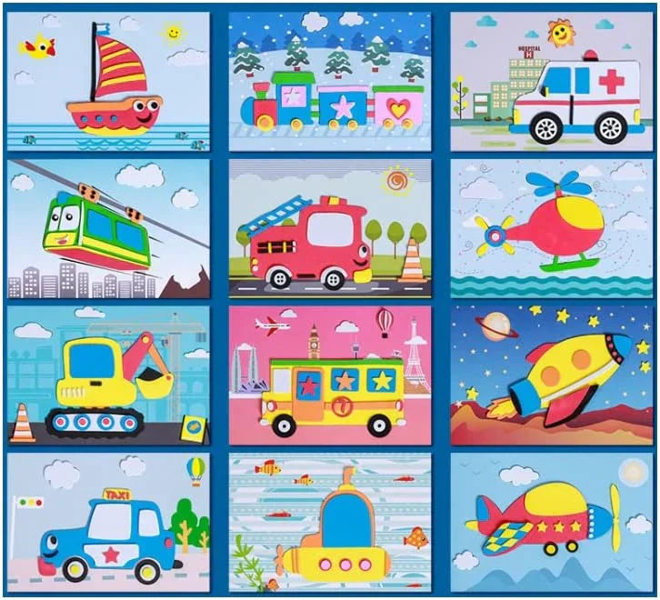 Fun 3D Jigsaw Puzzle with Colorful Stickers