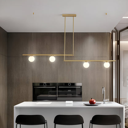 Modern Glass Linear Pendant Light Fixture