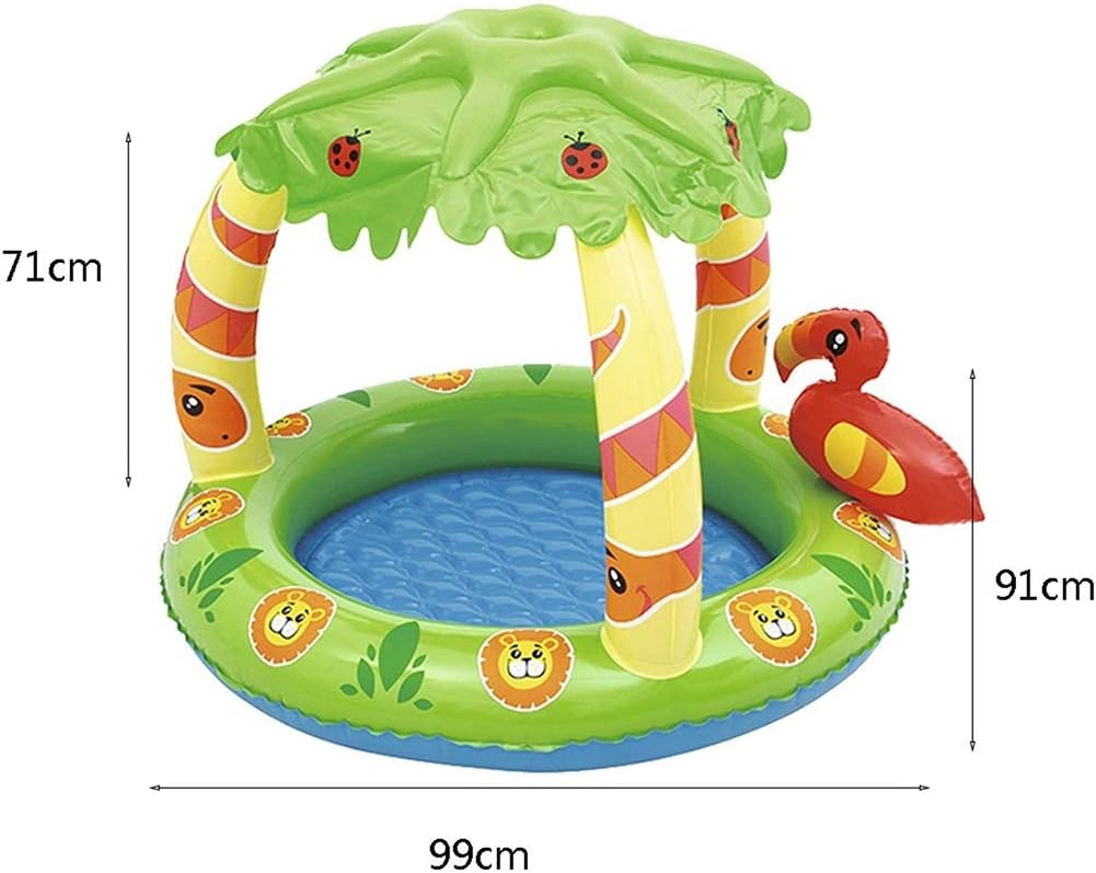Portable Kids Pool with Canopy Shade