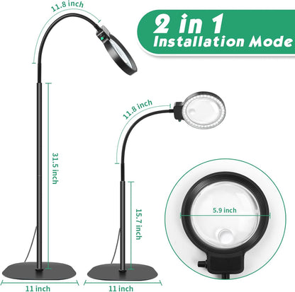 Large LED Magnifying Glass for Reading and Crafts
