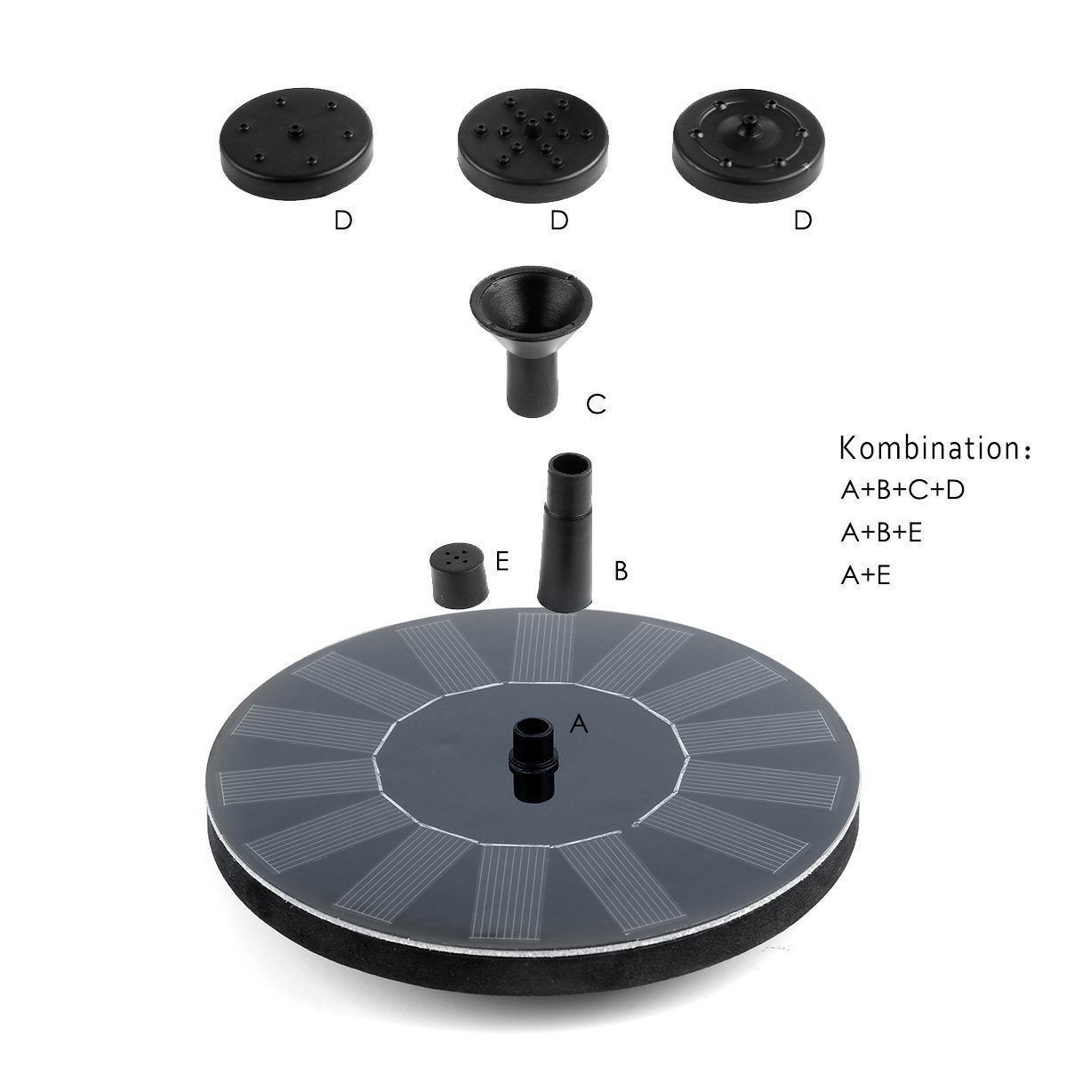 Outdoor Solar Powered Water Fountain Pump