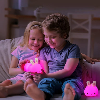 Cute Rabbit Night Light Color Changing LED Lamp