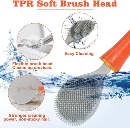 Sanitary Toilet Brush with Wall Holder