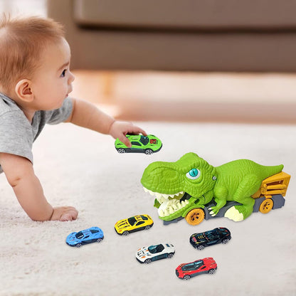 Fun Dinosaur Playset Leather Toy Set