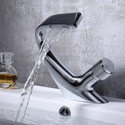 Modern Copper Kitchen Faucet with Brass Handle