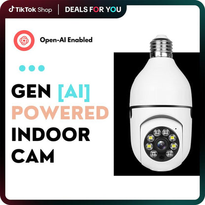 Wi-Fi Smart Security Light Bulb Camera