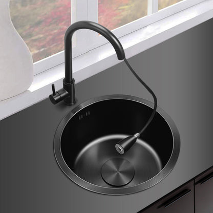 Modern Stainless Steel Kitchen Sink Round Non-Slip Basin