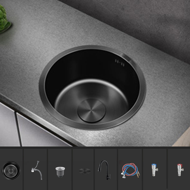 Modern Stainless Steel Kitchen Sink Round Non-Slip Basin