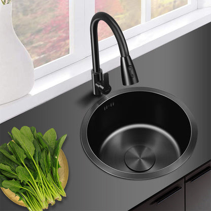 Modern Stainless Steel Kitchen Sink Round Non-Slip Basin