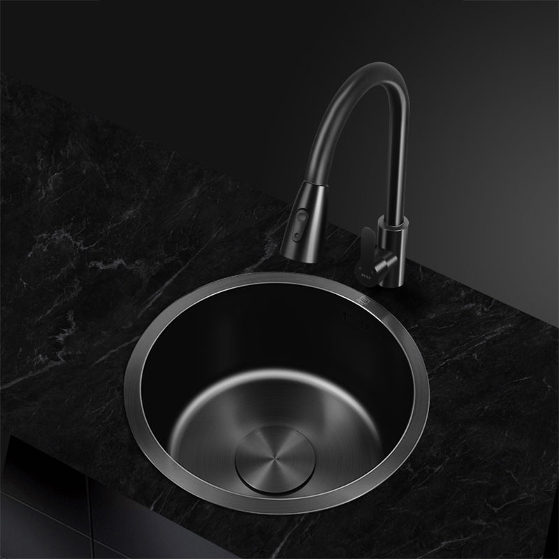 Modern Stainless Steel Kitchen Sink Round Non-Slip Basin
