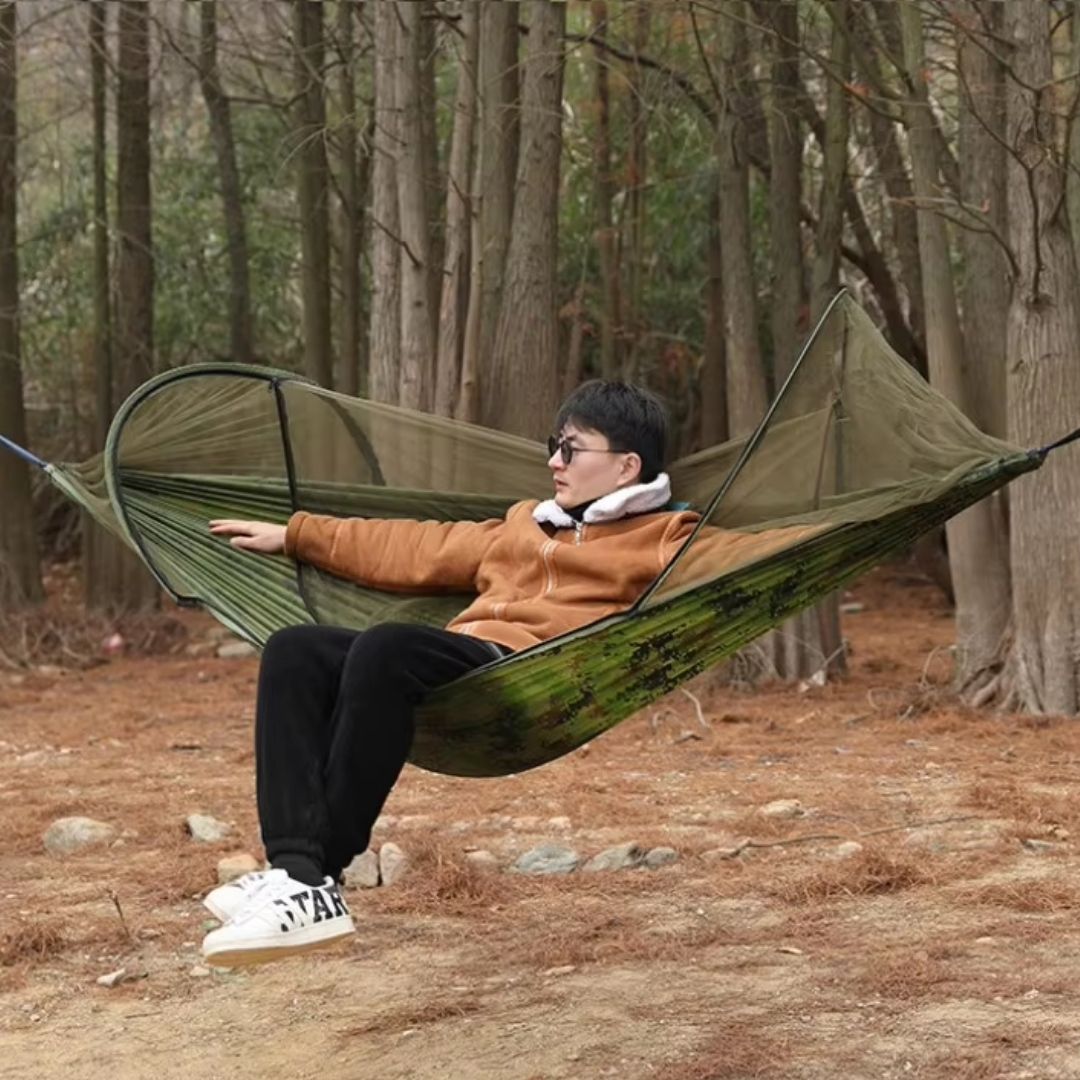 Outdoor Hammock with Bug Net Protection