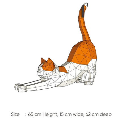Large Cat 3D Paper Craft DIY Home Decoration Kit