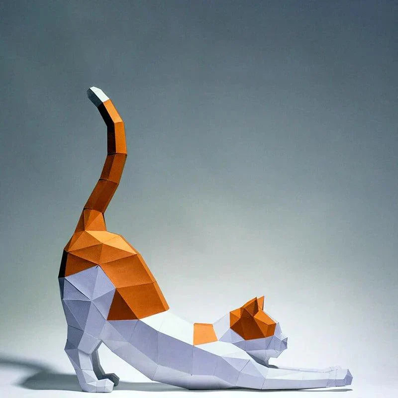 Large Cat 3D Paper Craft DIY Home Decoration Kit