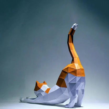 Large Cat 3D Paper Craft DIY Home Decoration Kit