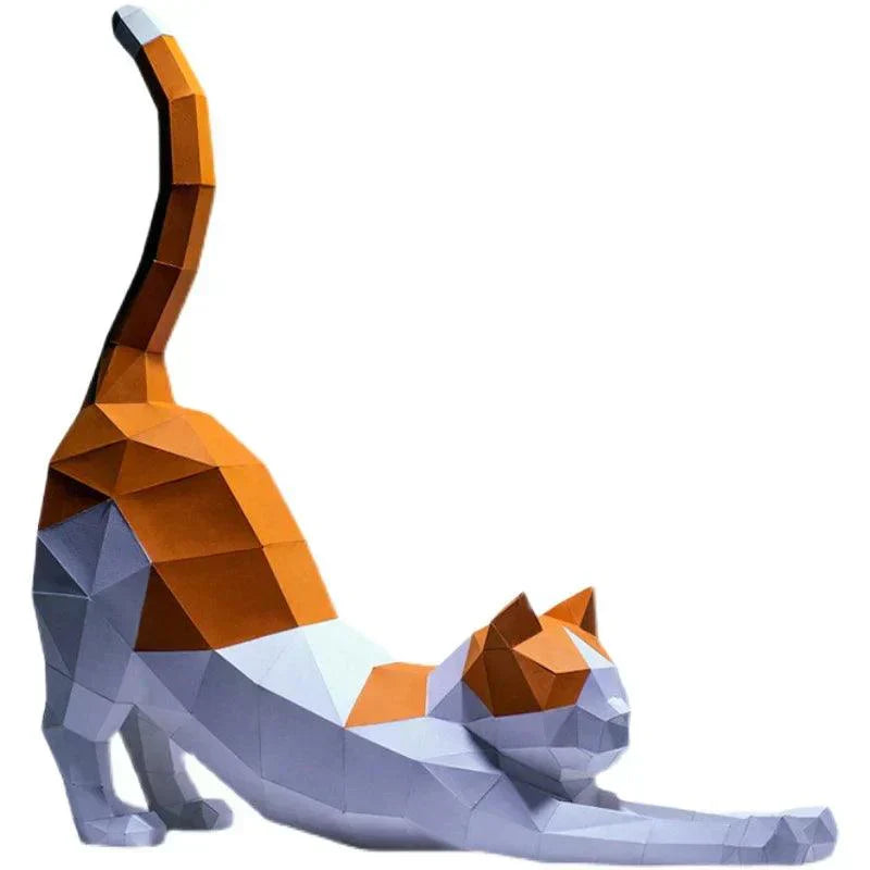 Large Cat 3D Paper Craft DIY Home Decoration Kit