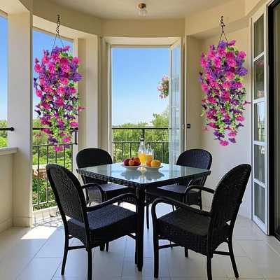 Colorful Outdoor Morning Glory Planter