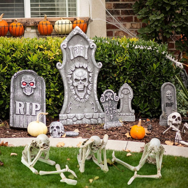 Spooky Resin Skull Decor Figurines