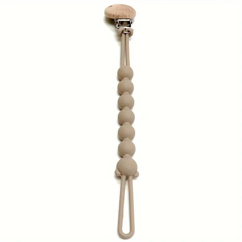 Soft Baby Pacifier Clip with Bear Charm