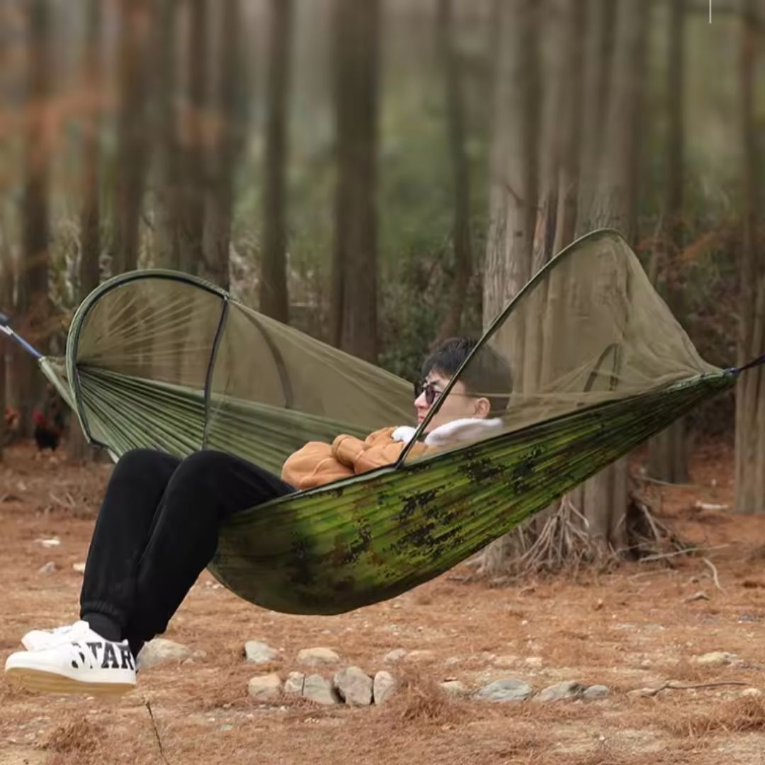 Outdoor Hammock with Bug Net Protection