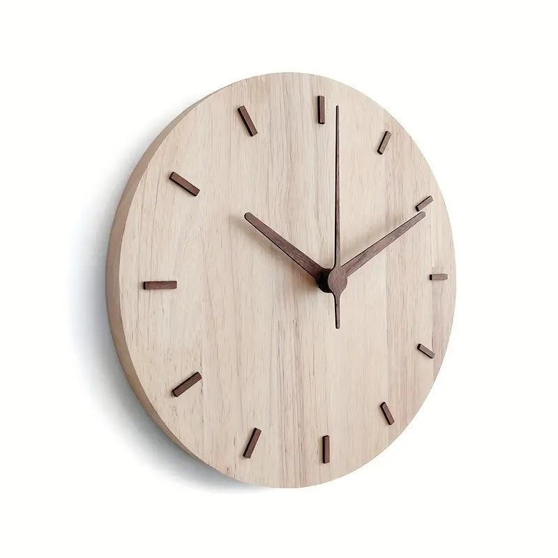 Simple Wooden Wall Clock - Contemporary Classic Style