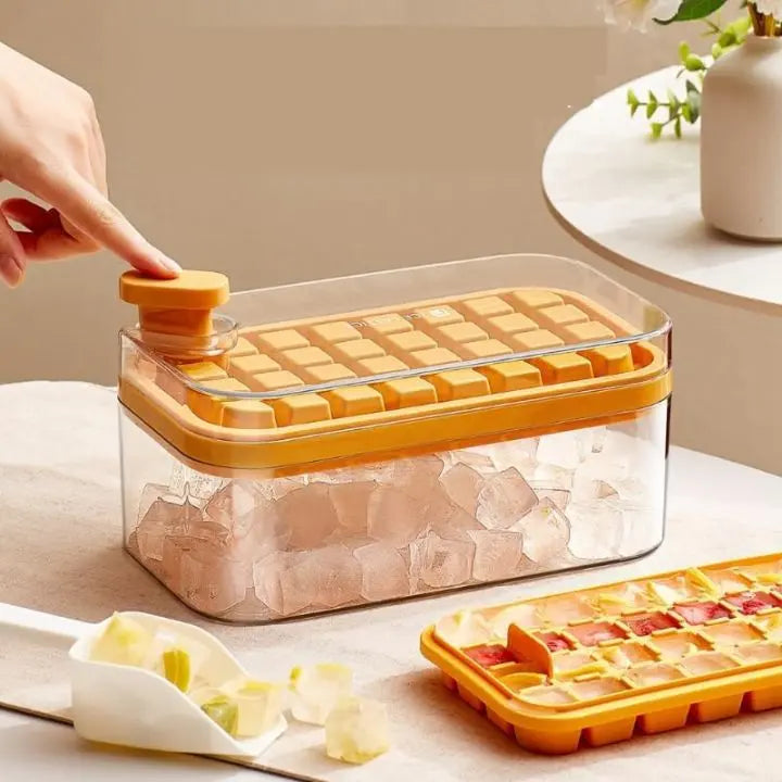 Premium 64-piece Silicone Ice Cube Tray with Lid - Fesara