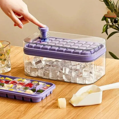 Premium 64-piece Silicone Ice Cube Tray with Lid