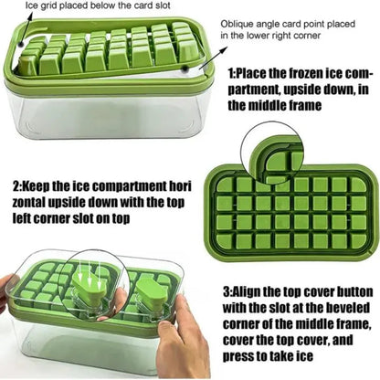 Premium 64-piece Silicone Ice Cube Tray with Lid