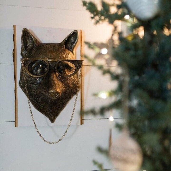 Rustic Wooden Deer Antler Wall Decor Sculpture