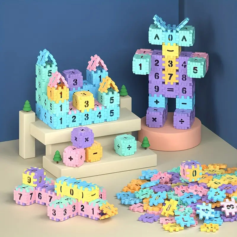 Educational Wooden Math Building Blocks