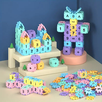 Educational Wooden Math Building Blocks