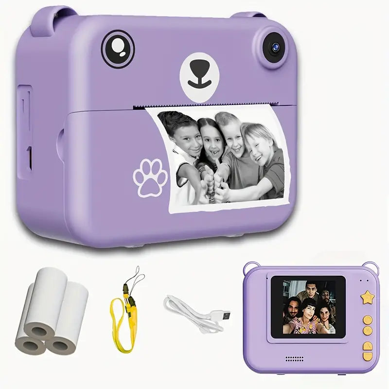 Fun Kids Instant Camera 1080P HD Photo Printer