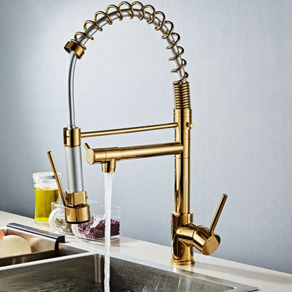 Luxury Brass Bathroom Faucet with Dual Handles