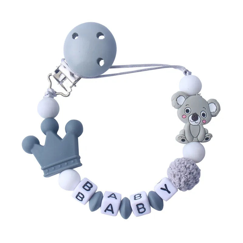 Cute Baby Pacifier Clip with Teddy Bear