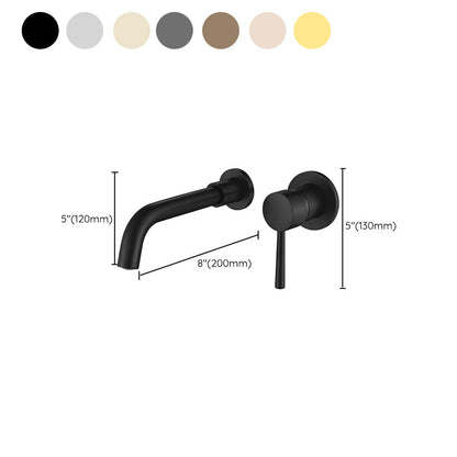 Wall Mount Bathroom Sink Faucet Single Handle Mixer