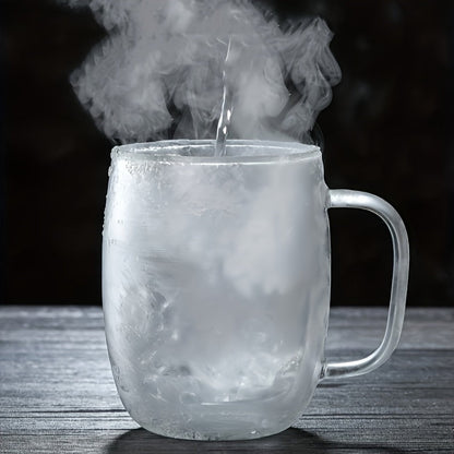 Insulated Double Wall Glass Mug - Clear Borosilicate Coffee Cup