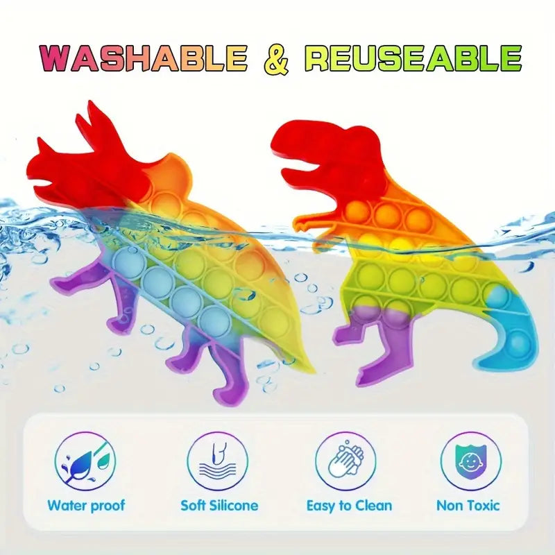 Colorful Dino Fidget Toy for Kids Stress Relief