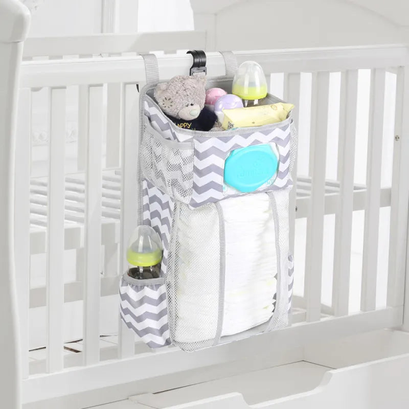 Crib Storage Organizer - Hanging Diaper Caddy