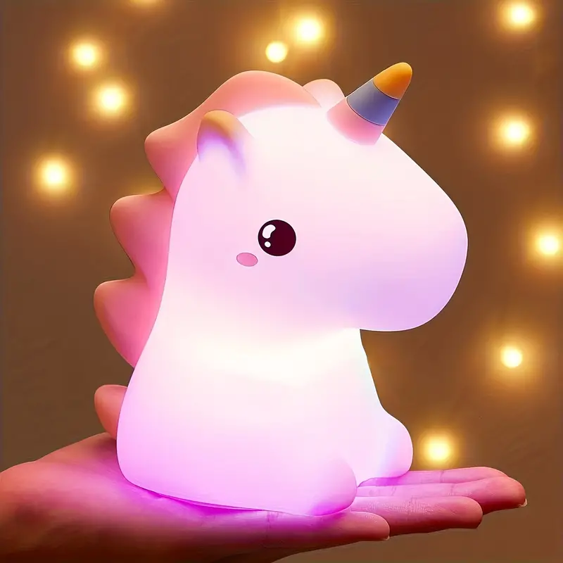 Colourful Kids Night Lamp – Rechargeable USB Bedside Light - Fesara